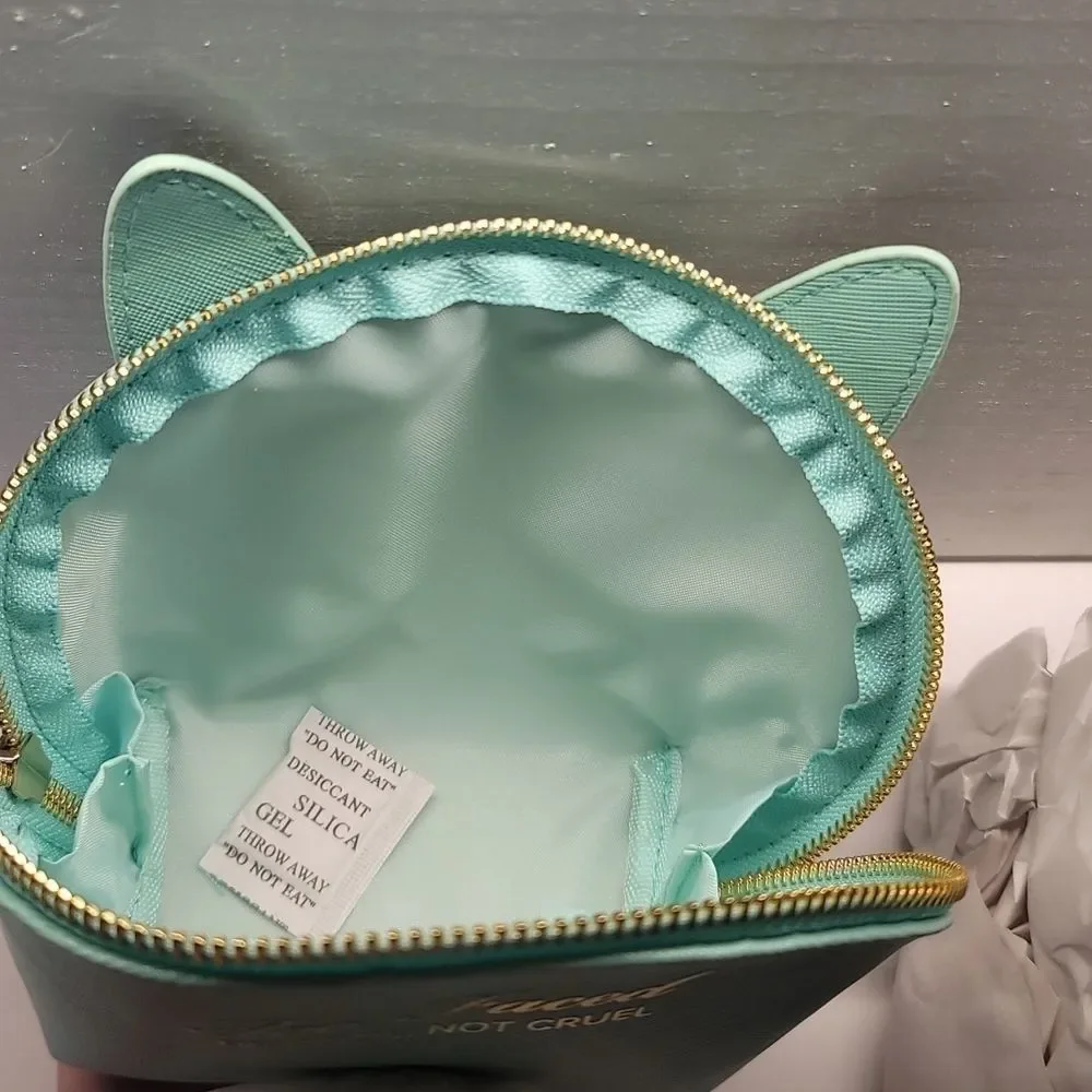Too Faced Teal Cool Not Cruel Bunny Makeup Bag